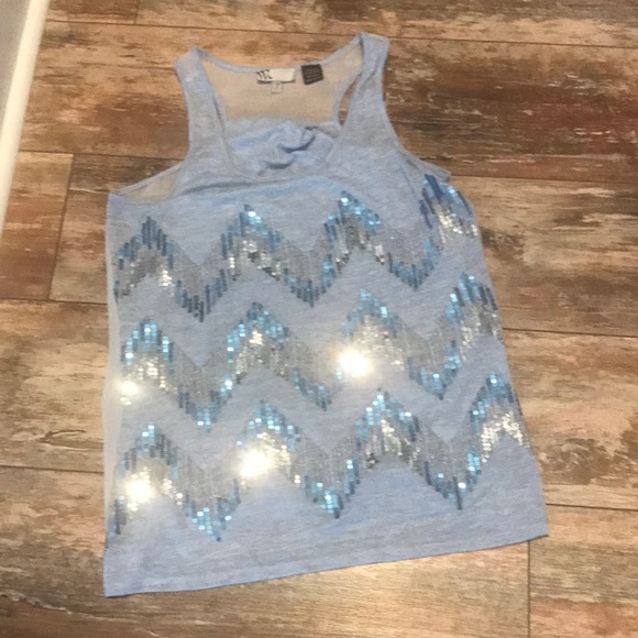 MissMe Sequin accent tank - Picture 1 of 5
